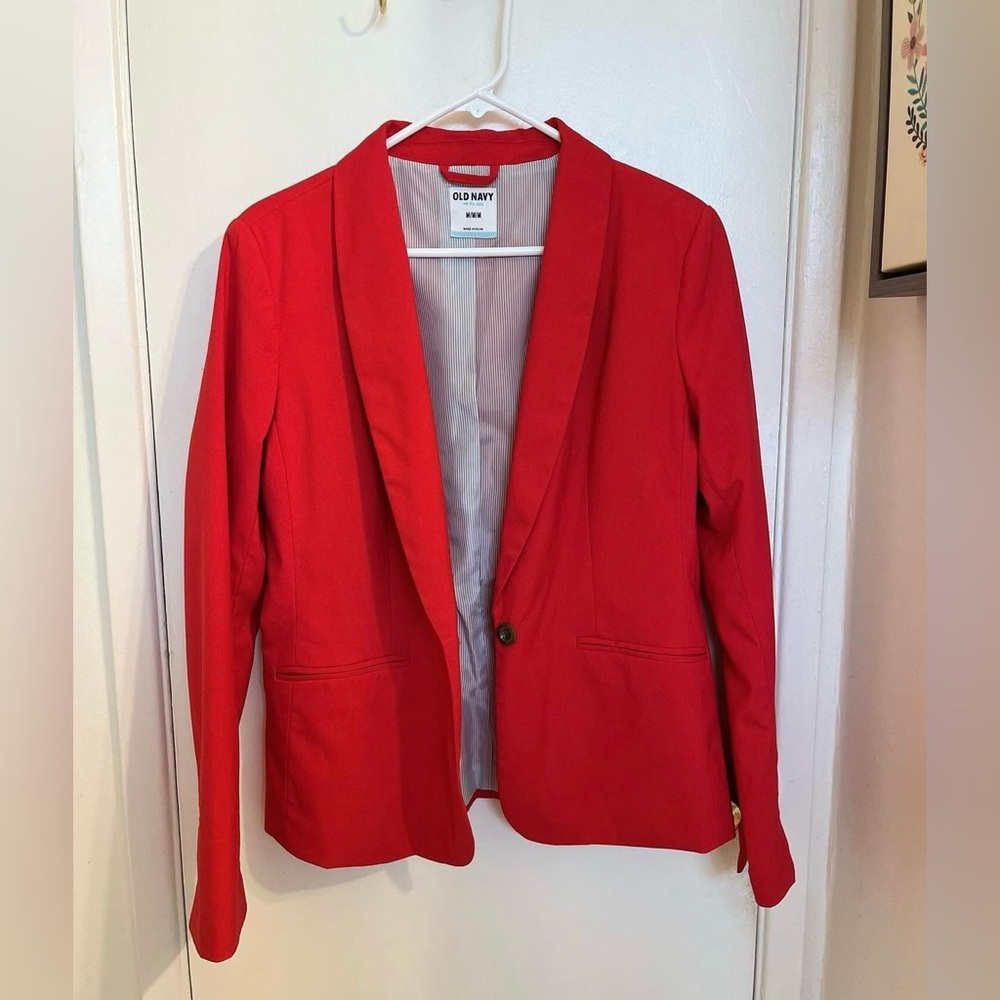 Old Navy Red Blazer Size Medium - Picture 2 of 9